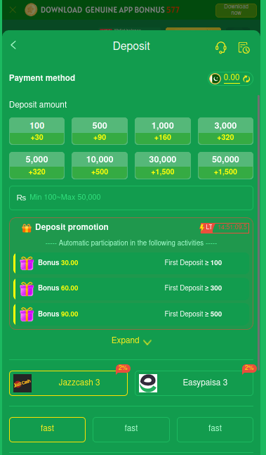 mj77 deposit